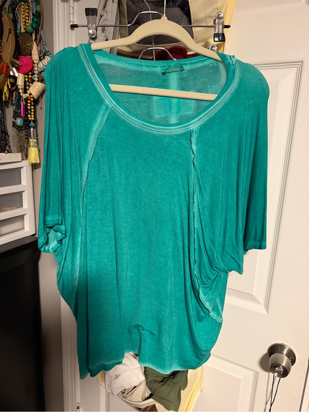 Zenana Outfitters Teal Dolman Short Sleeve Top